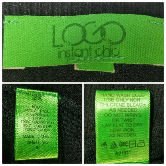 Blouse Thin Sweater Plus 2X Black Long Sleeve Button Front Ruffle Dress Casual - Picture 3 of 9